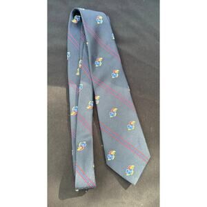 KU Jayhawks University of Kansas Neck Tie 100% Silk Delmar Vintage